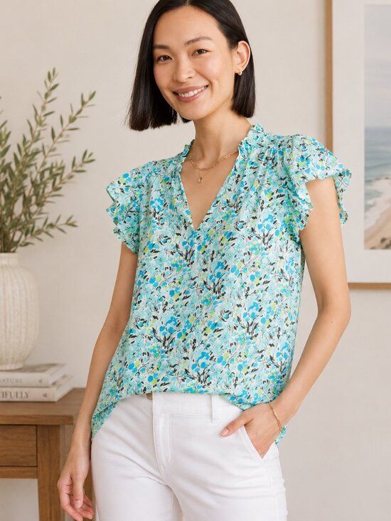 Vineyard Vines Tops - Vineyard Vines 100% Silk Floral Top